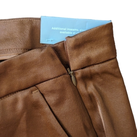 Chicos flex waist band satin classic modern Trousers bronze clay NWT sz 10 - Picture 9 of 9
